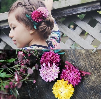 100% Handmade Kids Flowers Hairclip A323G84A