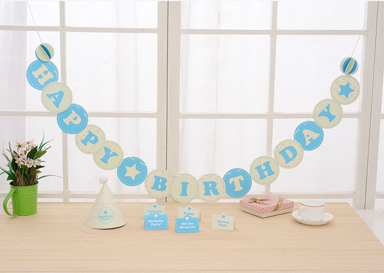 Party Package Set Happy Birthday Pink A710A / Blue A710B