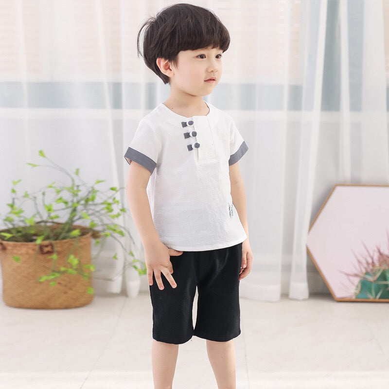 2-7Y Boys Kungfu Top and Bottom 2pcs Set A100C42I / Top only A100C13J