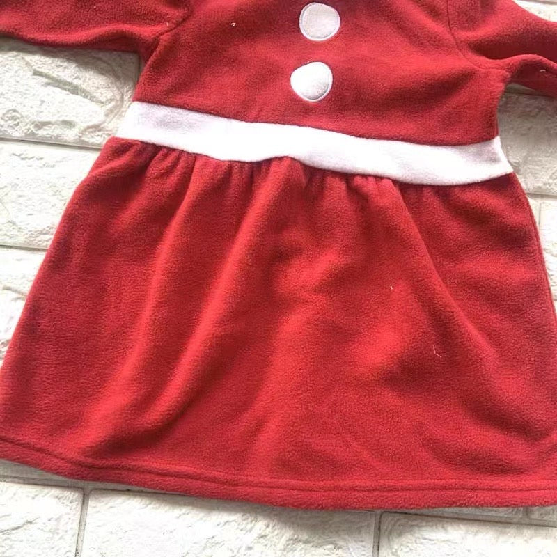 Baby Girls Santa Claus Dress with Hat A20139A