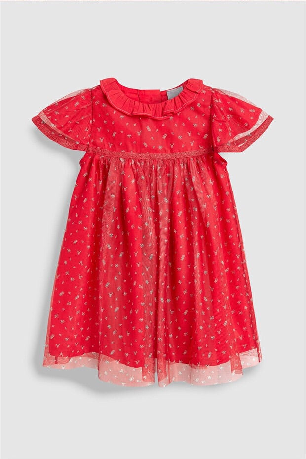 1-8Y Girls Red / Checker Party Dress G20127A / G20129F