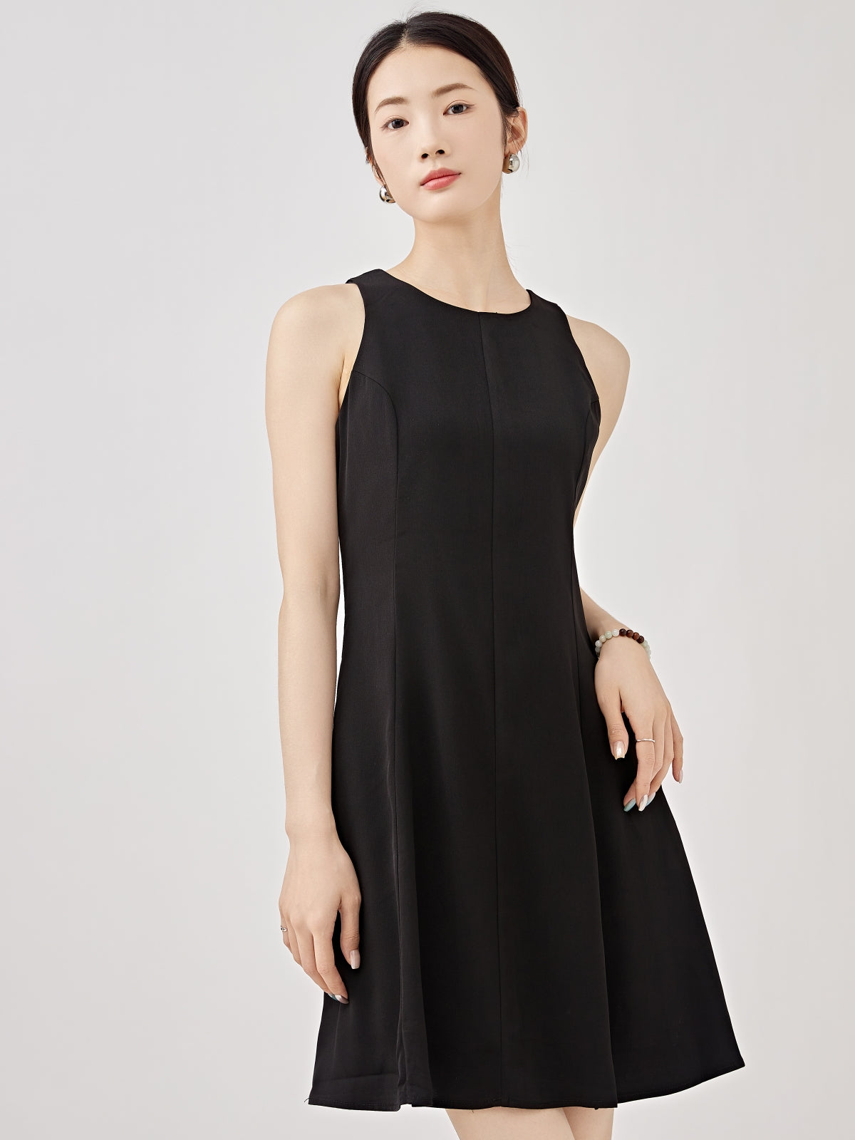 Black Mini Flared Skater Dress - Pocketpig Diary Black Mini Flared Skater Dress - Pocketpig Diary