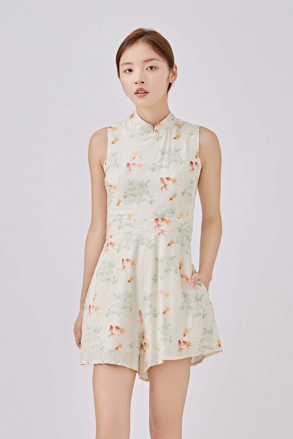 Goldfish Ladies Sleeveless Cheongsam Romper Playsuit