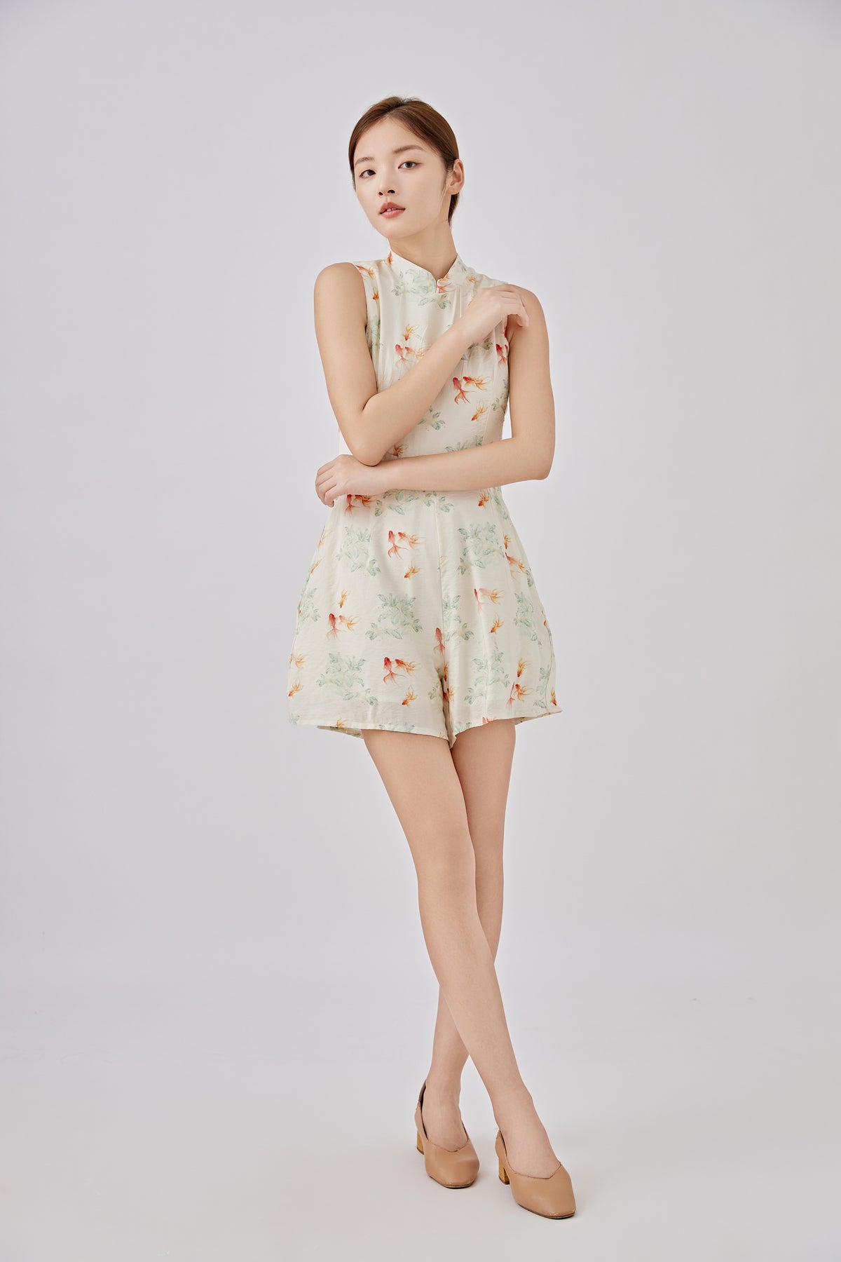 Goldfish Ladies Sleeveless Cheongsam Romper Playsuit