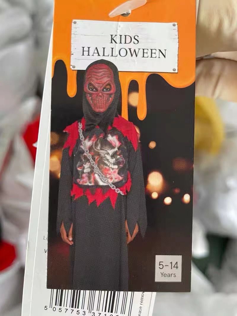 Kids Red Skull Costume A1063N (no mask)