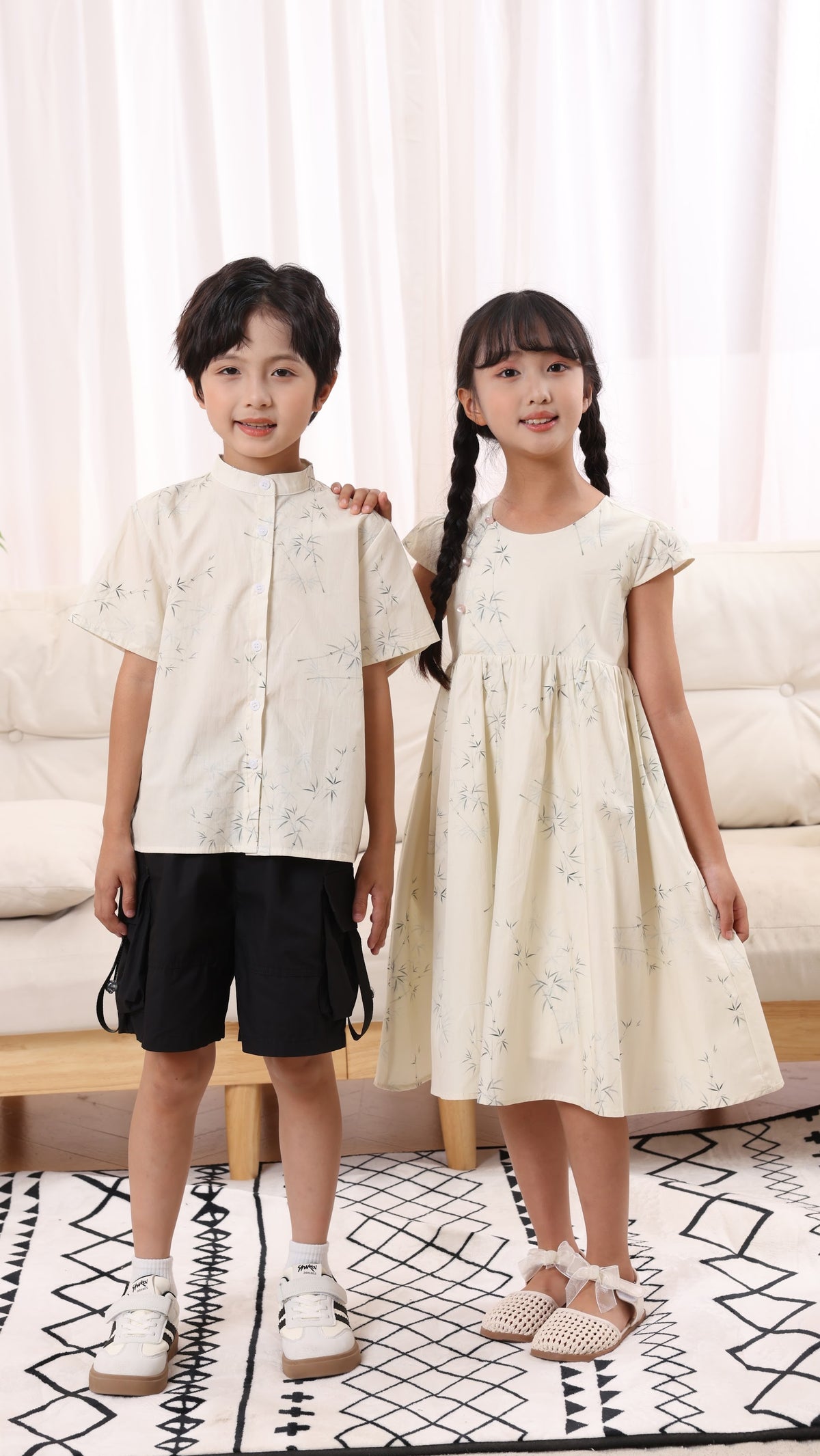 Bamboo	Girls Cheongsam Maxi Dress