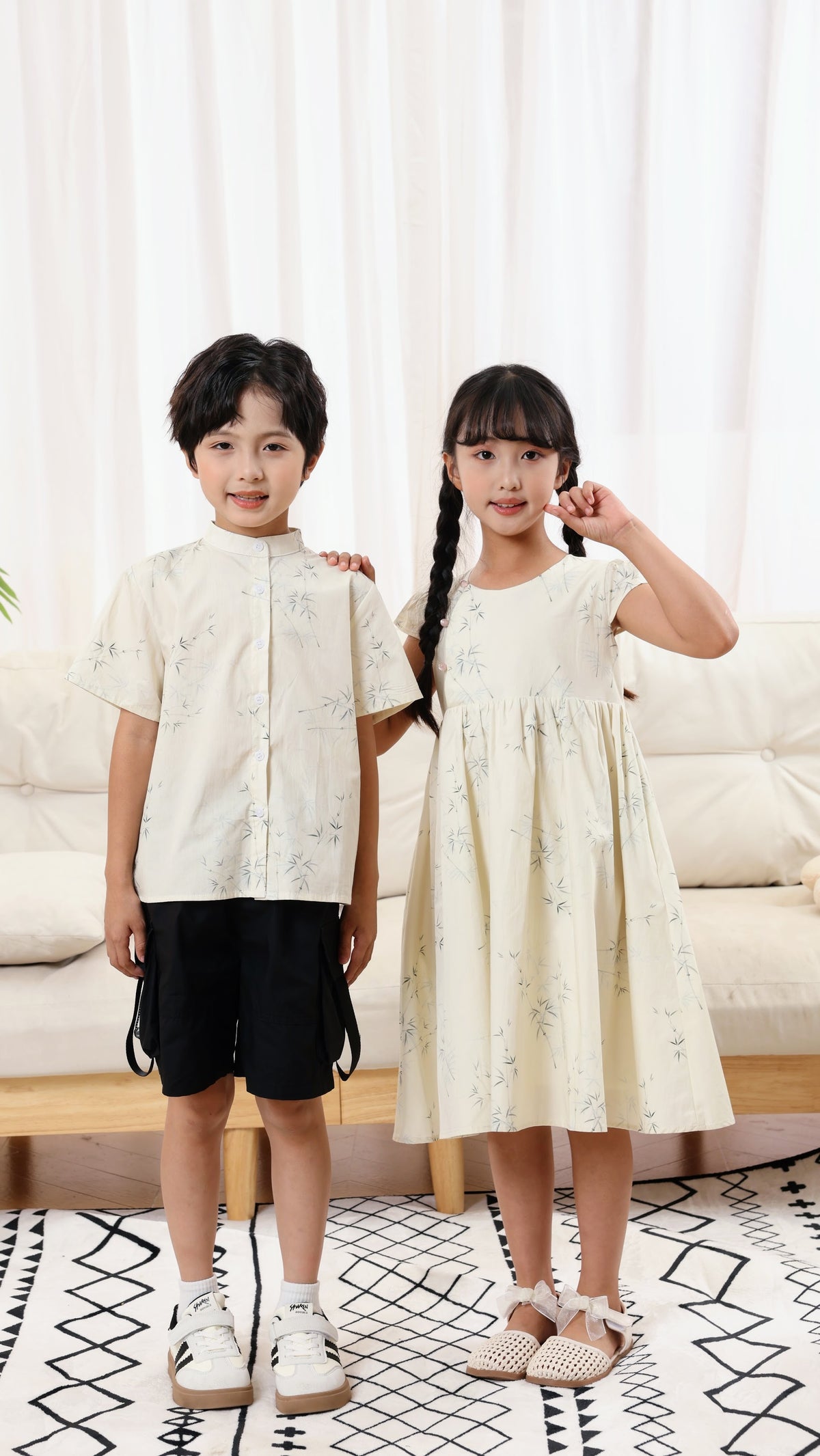 Bamboo	Girls Cheongsam Maxi Dress