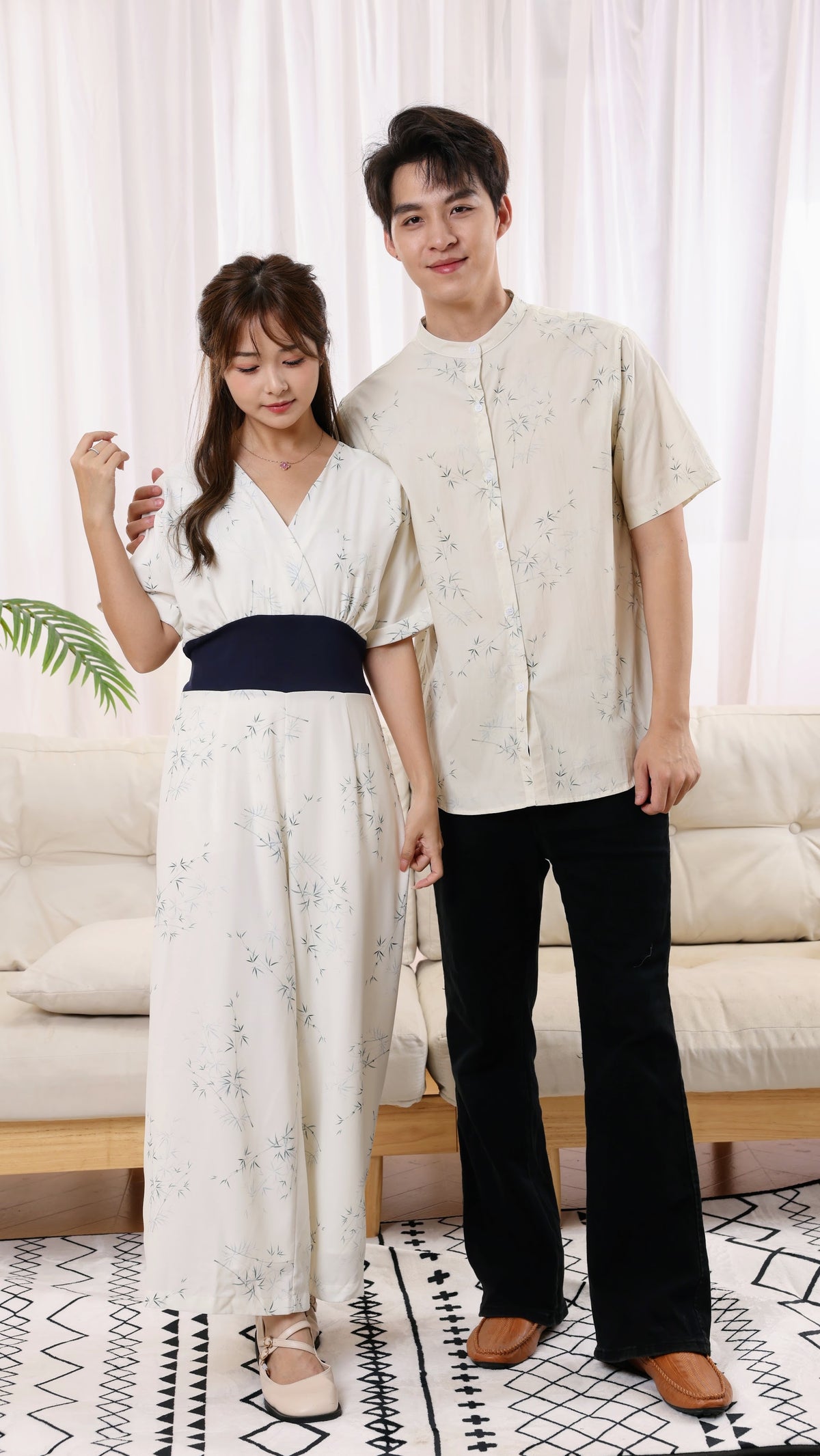 Bamboo	Men Mandarin Collar Shirt