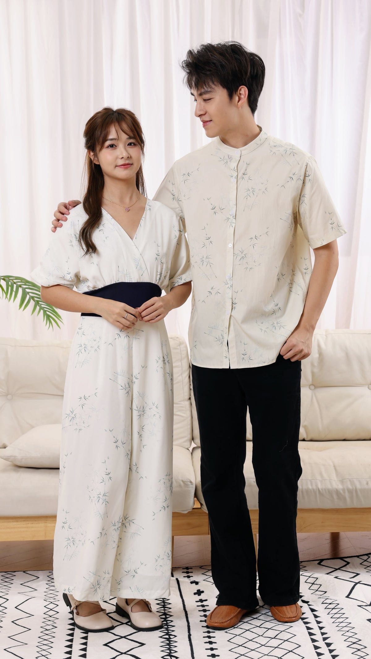 Bamboo	Men Mandarin Collar Shirt