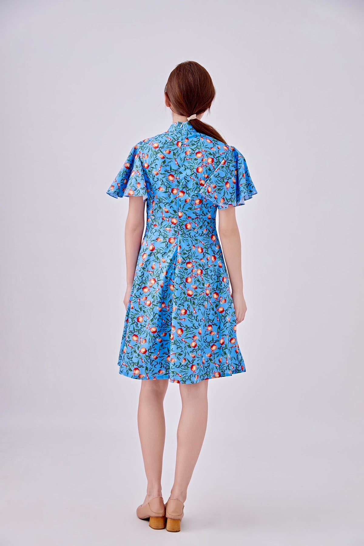 Vintage Fruit Ladies Flutter Sleeves Cheongsam