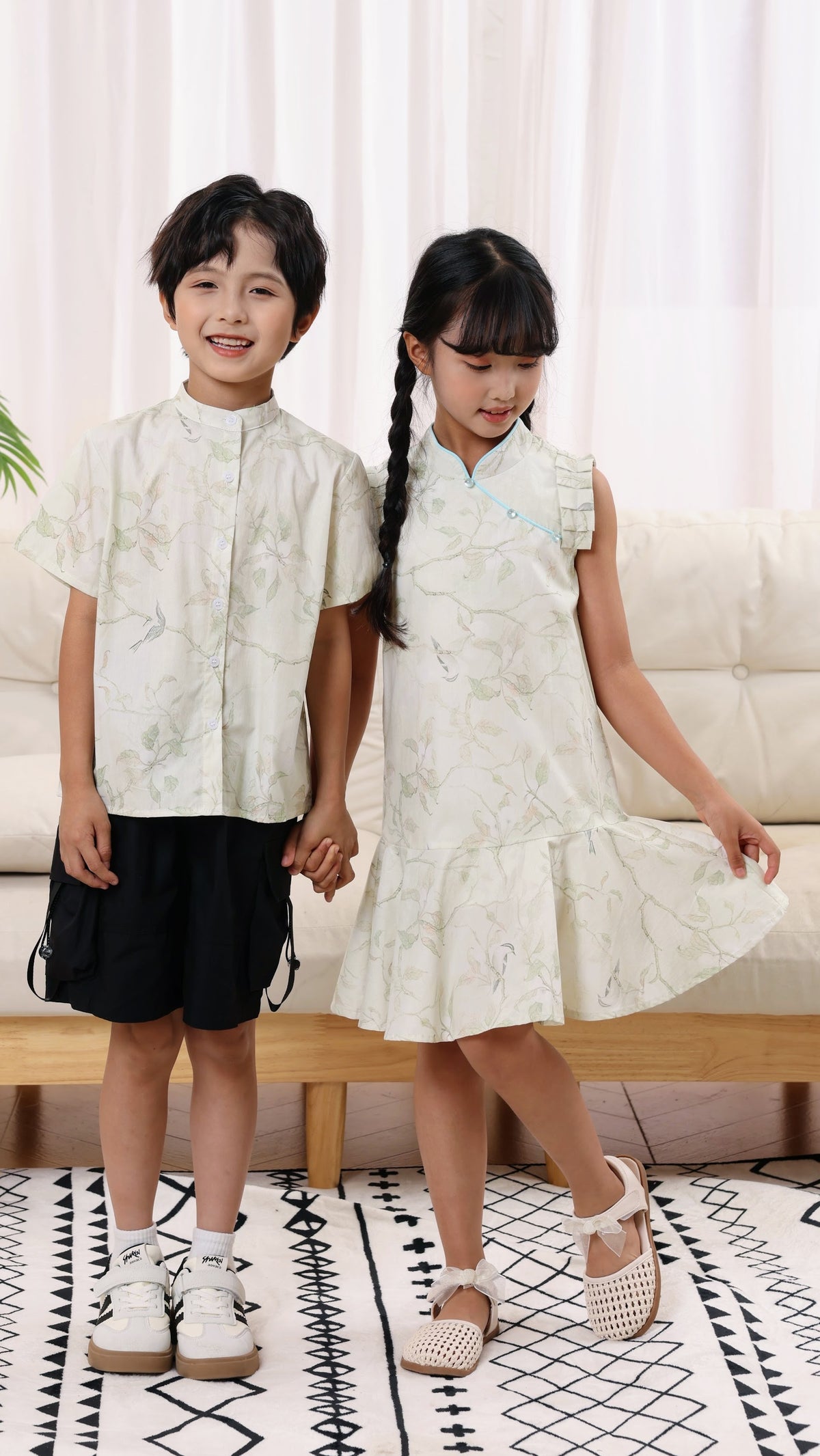Dove Boys Mandarin Collar Shirt