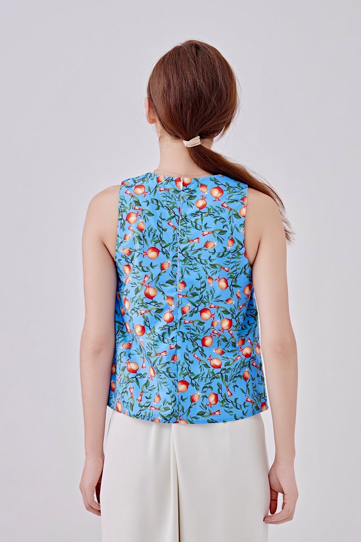 Vintage Fruit Ladies Sleeveless Cheongsam Top