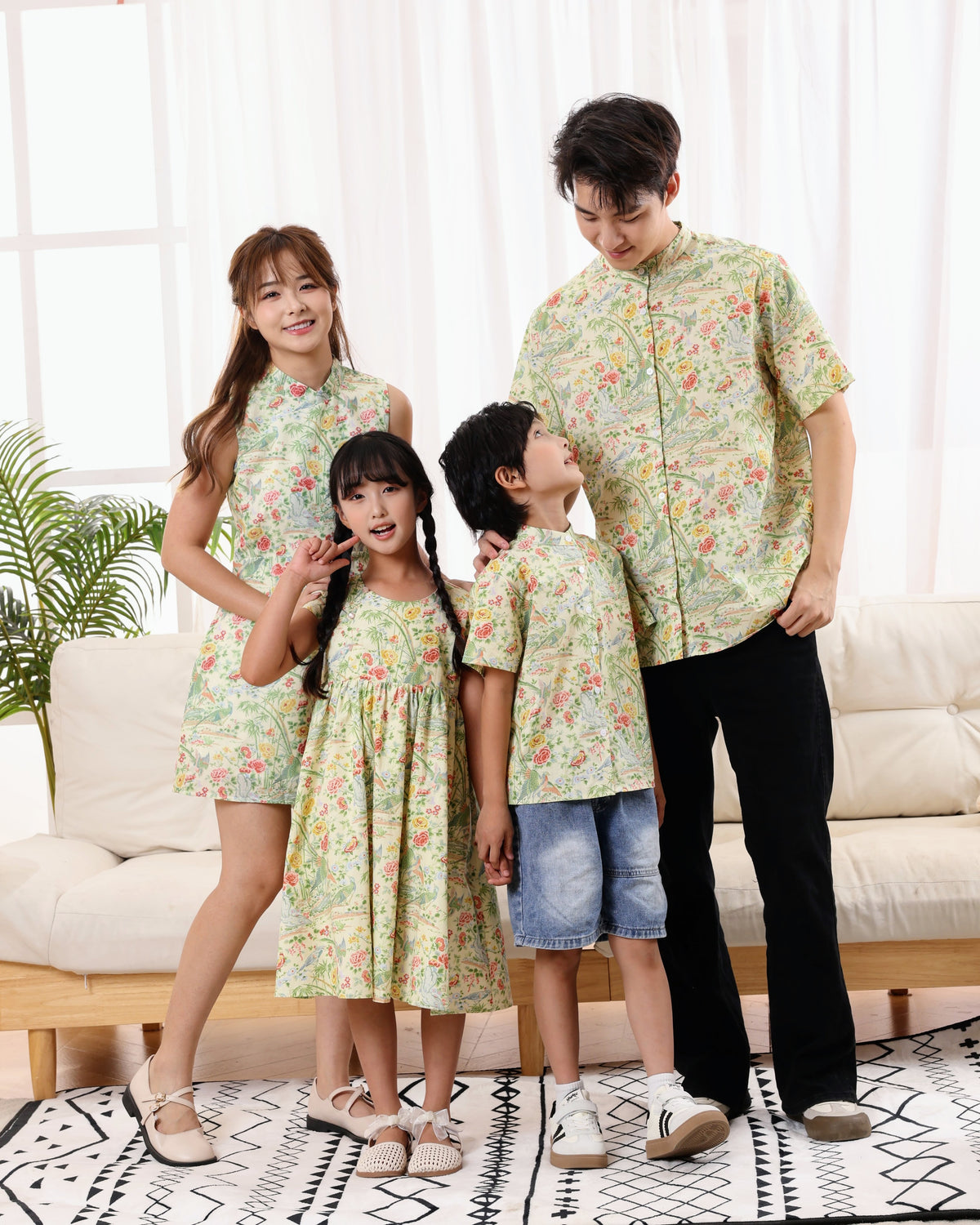 Peony Girls Cheongsam Maxi Dress