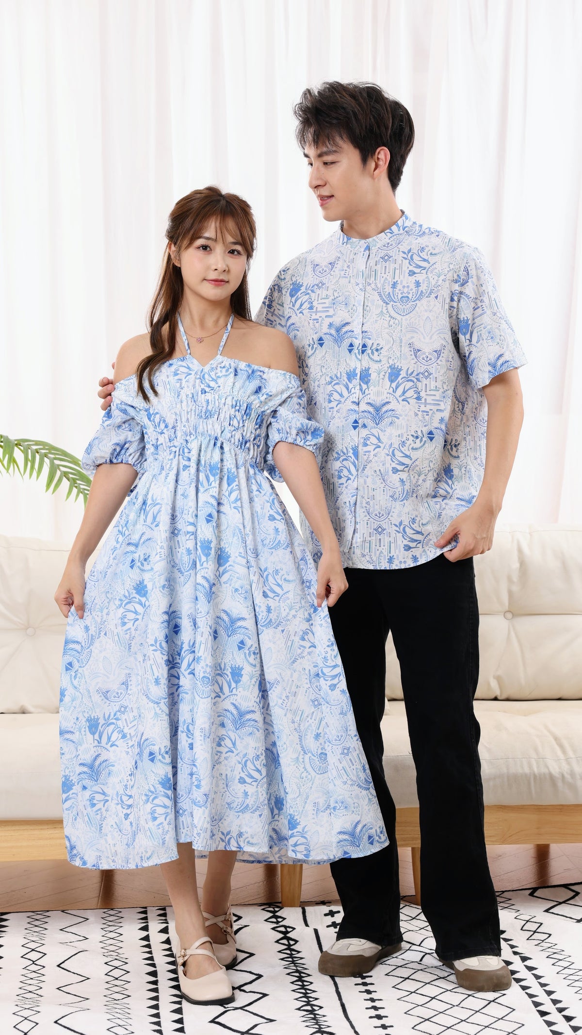 Porcelain Men Mandarin Collar Shirt