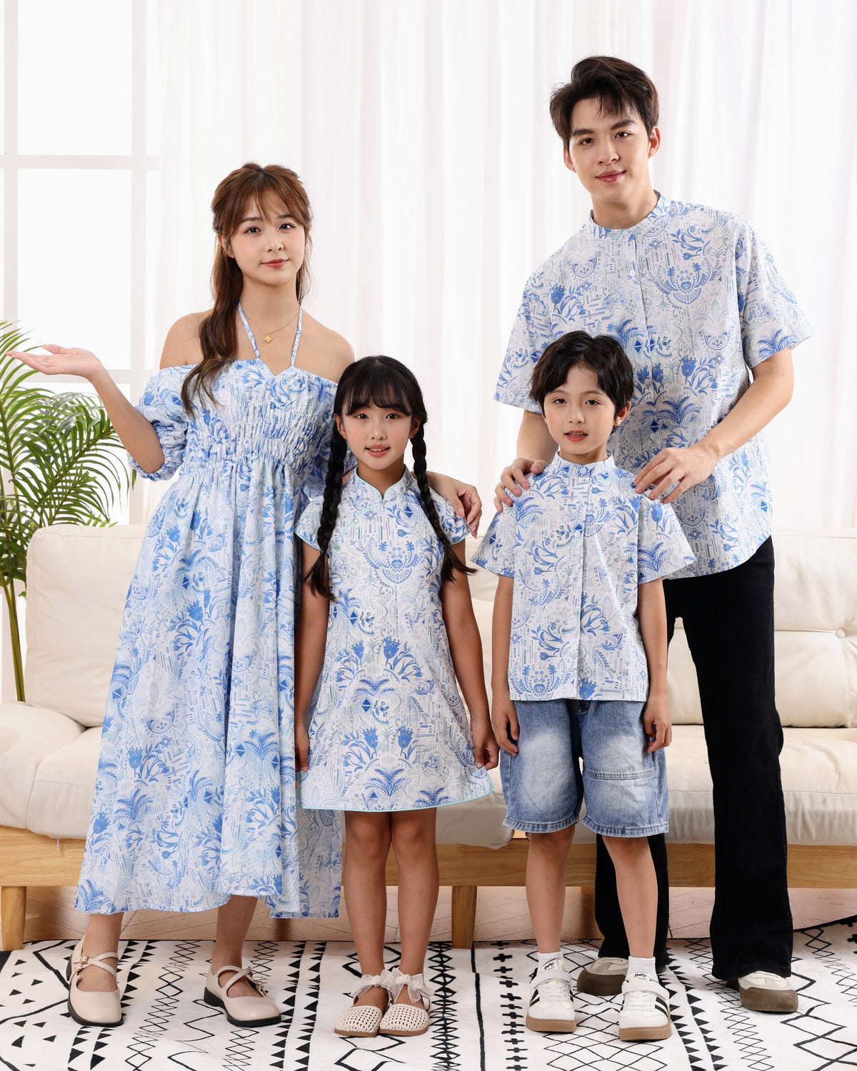 Porcelain Girls Cheongsam Flare Dress