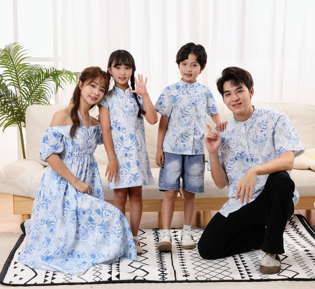 Porcelain Girls Cheongsam Flare Dress