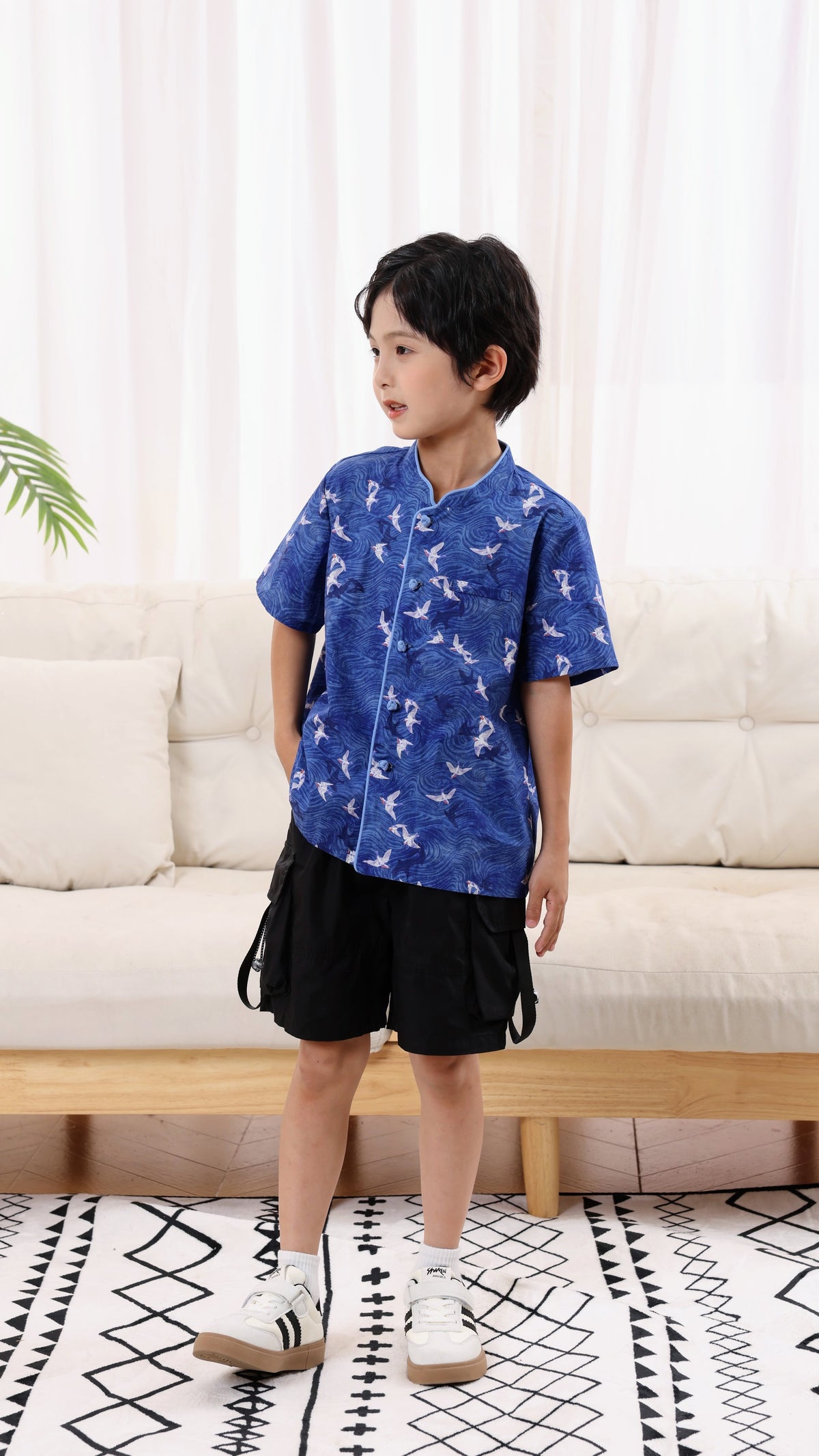 Swallow Boys Mandarin Collar Shirt