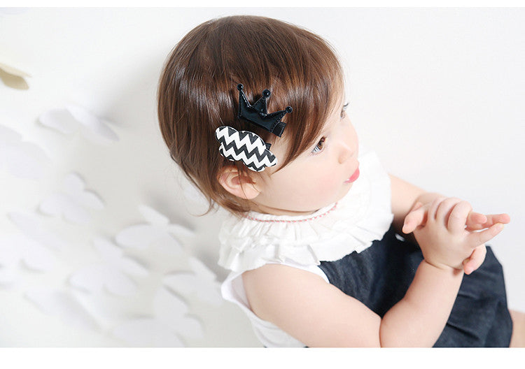 100% Handmade Kids Crown and Cloud Hairclips Set A323G81C