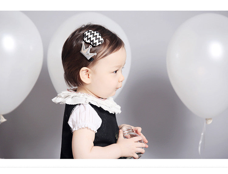 100% Handmade Kids Crown and Cloud Hairclips Set A323G81D