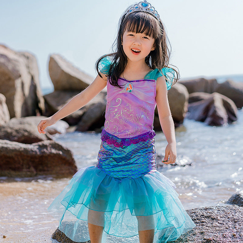 3-10Y Girls Little Mermaid Dress G2091B - Pocketpig Diary 3-10Y Girls Little Mermaid Dress G2091B - Pocketpig Diary