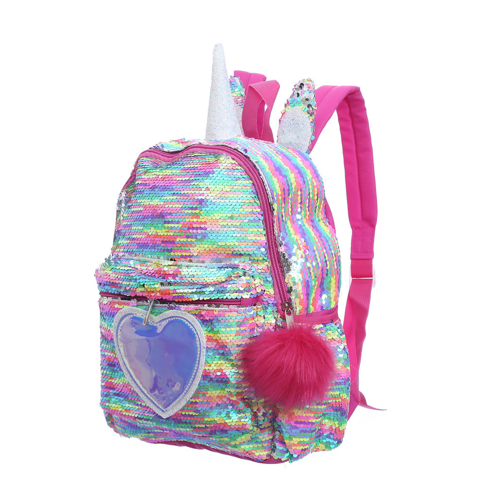 Kids Unicorn Sequins Backpack D2072B