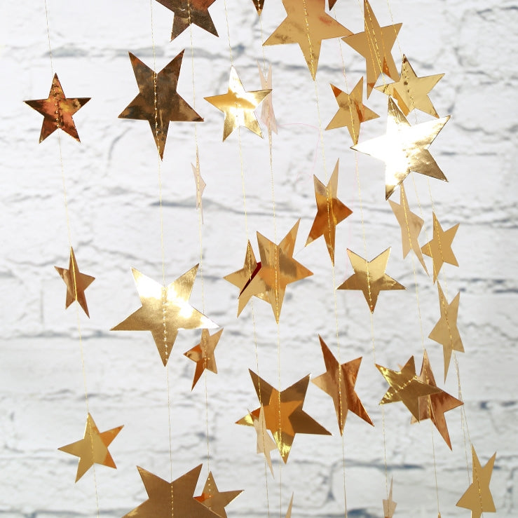 Shinning Mirror Gold Stars Decorations A706H / A706I
