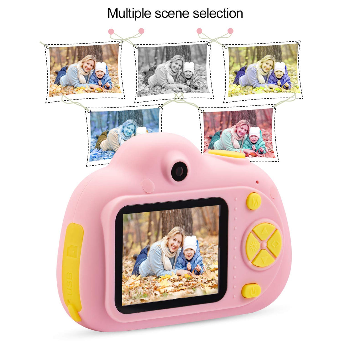 8MP Dual Compact Children Camera HD video included 8GB Micro-SD Card