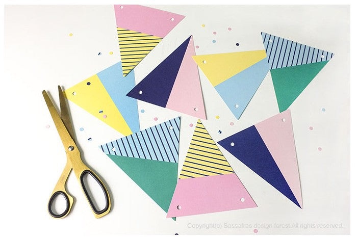 Party Garland Set Colourful Flags Set A7043I
