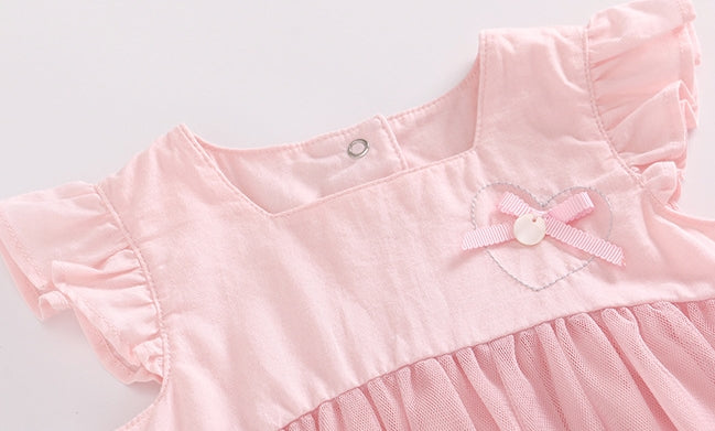 0-3Y Baby Embroidery Tulle Dress A40611C