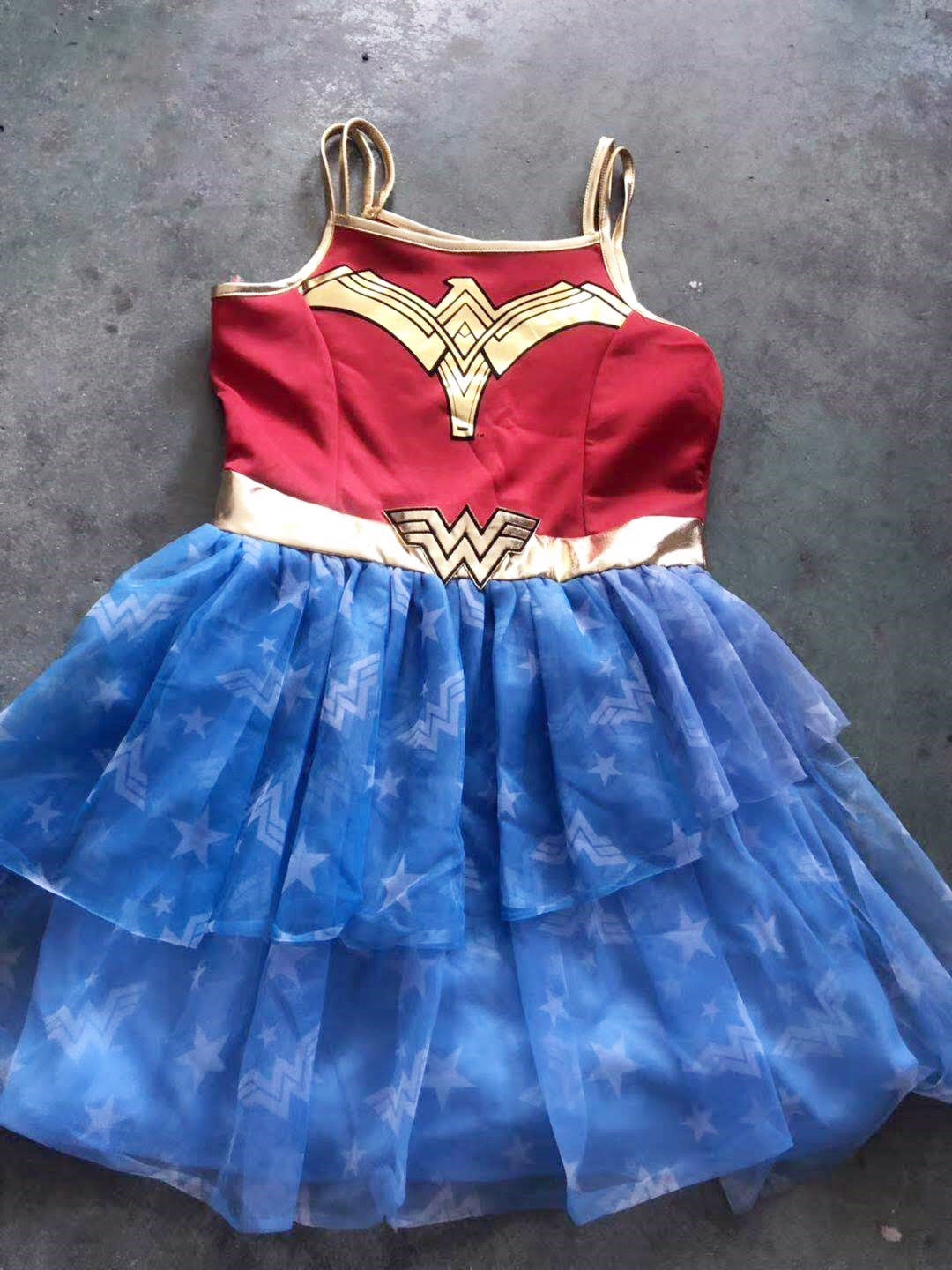 4-18Y Girls Wonder Woman Tulle Dress A20136B