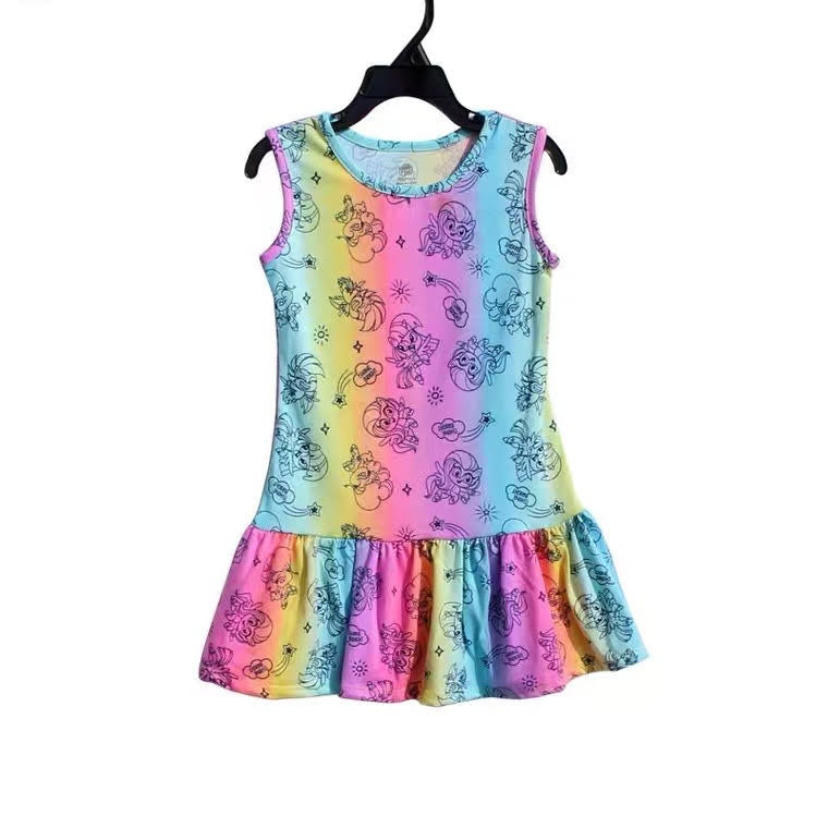 Girls My Little Pony Rainbow Hem Dress A20137L