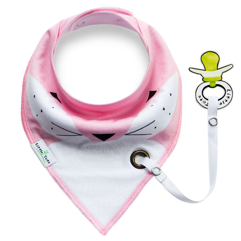 Baby Bandana Drool Bibs with Pacifier Clip Holder A321UA