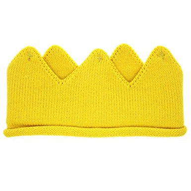 Baby/ Toddler Yellow Cotton Knitted Crown A323C1A