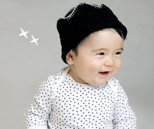Baby/ Toddler Black Cotton Crown A323C2A