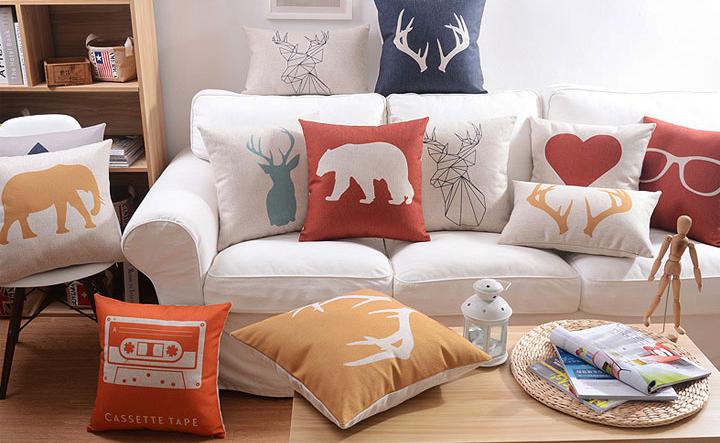 Flannel Double Sided Printed Cushion Covers A667F