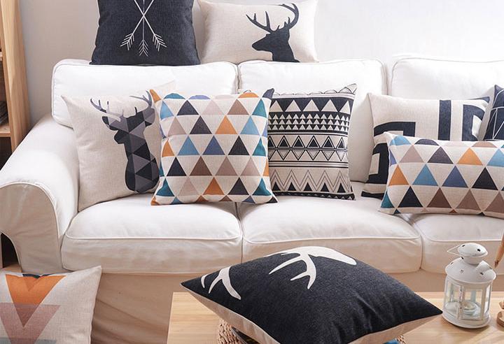 Flannel Double Sided Printed Cushion Covers A673F