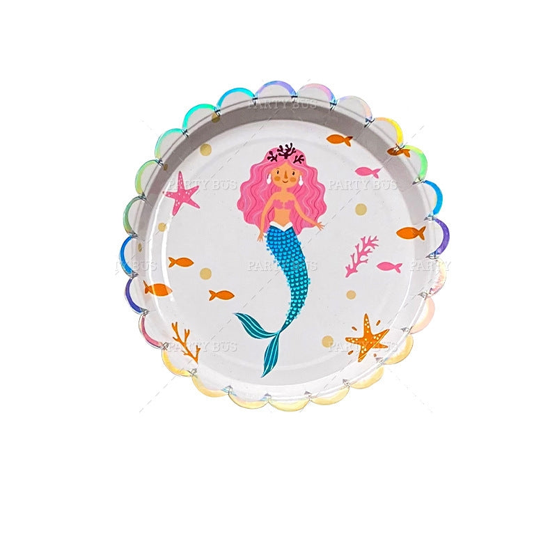 Mermaid Party Plates Package of 8pcs/pack A70313F