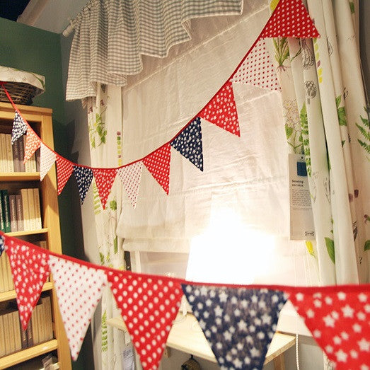 Party Flag Bunting Garland Set Fabric Bunting English Series A7042E