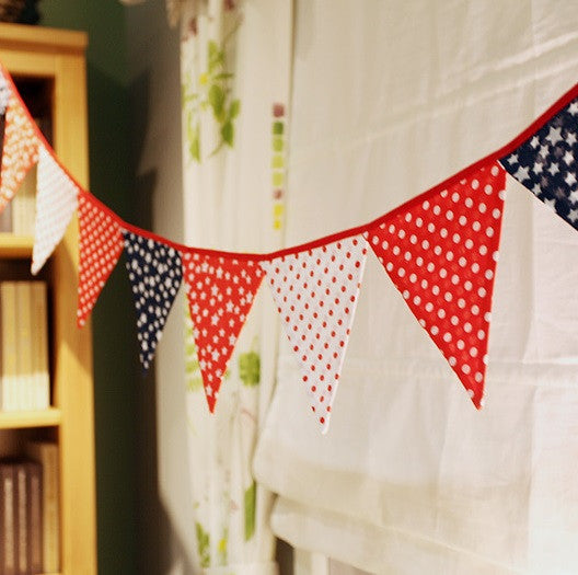 Party Flag Bunting Garland Set Fabric Bunting English Series A7042E