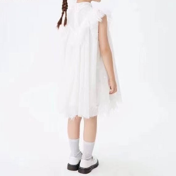 Girls White Tulle Cheongsam Dress A200C69L