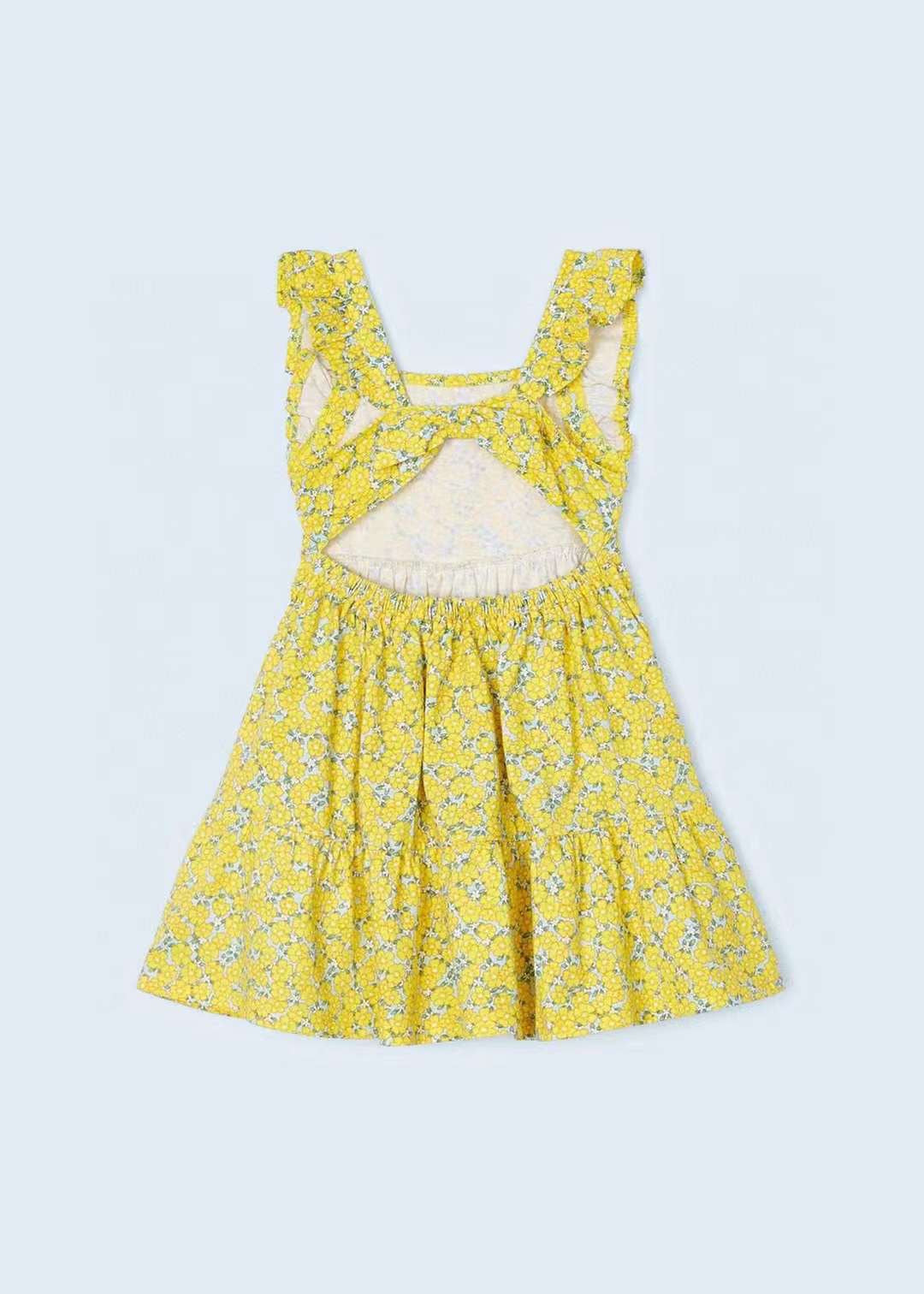 Girls Yellow Floral Dress A20144B