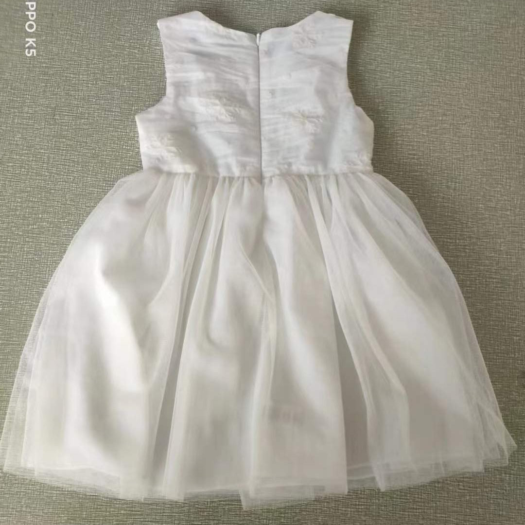 Girls Bridal Flower Girl White Tulle Dress A20144C