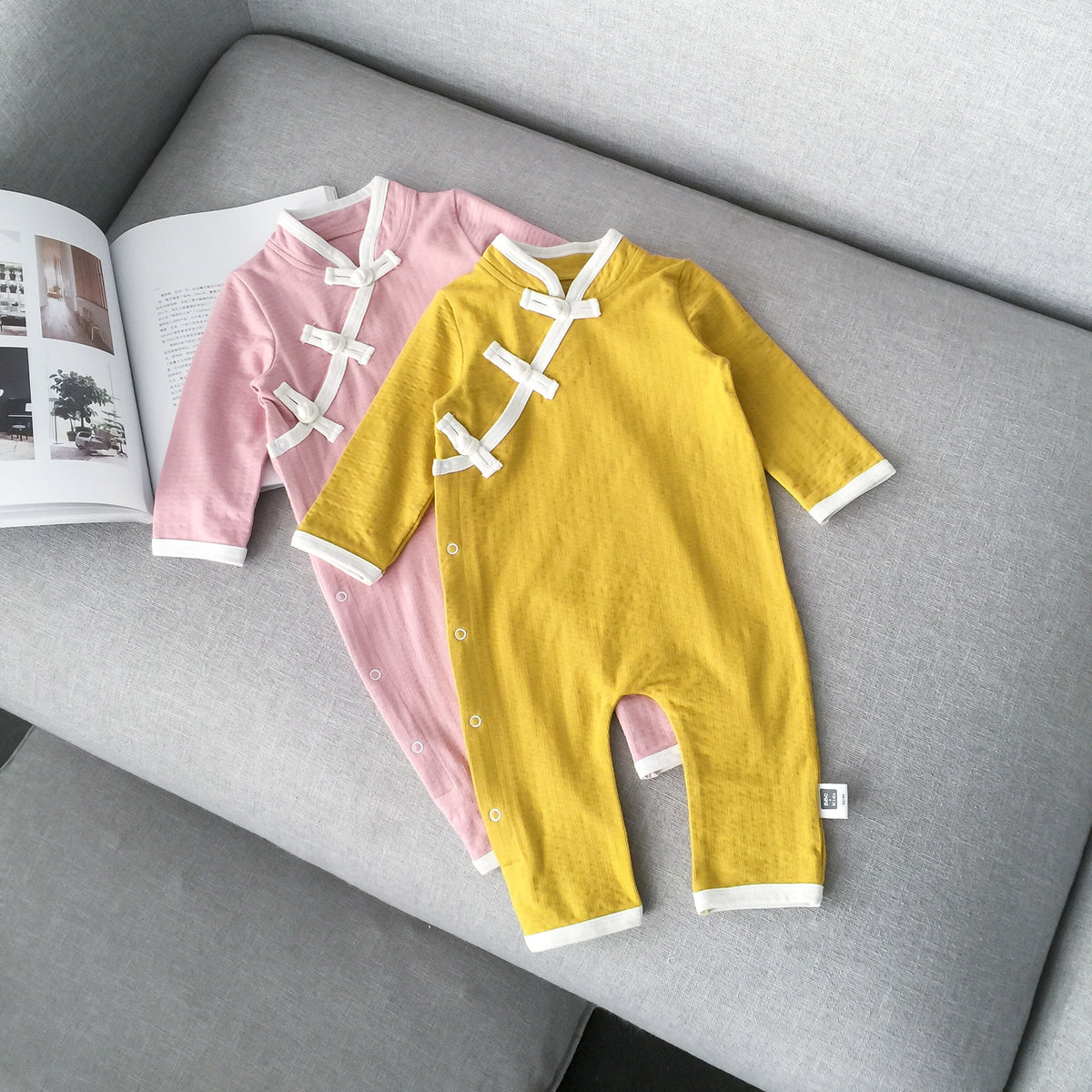 0-2Y Baby Pink Kungfu Bodysuit A400C42G
