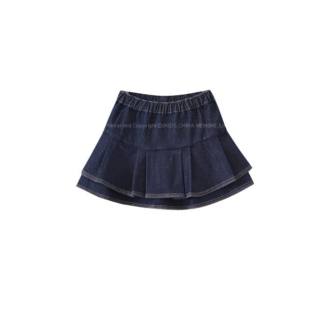 Girls Jeans Flare Skirts with Inner Short Pants G2141B