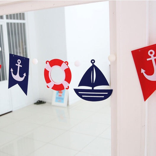 Party Flags Garland Set Nautical A7043K