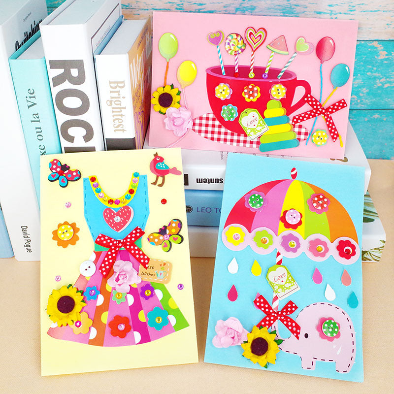 DIY Handmade Greeting Card Birthday Card Kit for Friends , Family and Teachers TD1002D