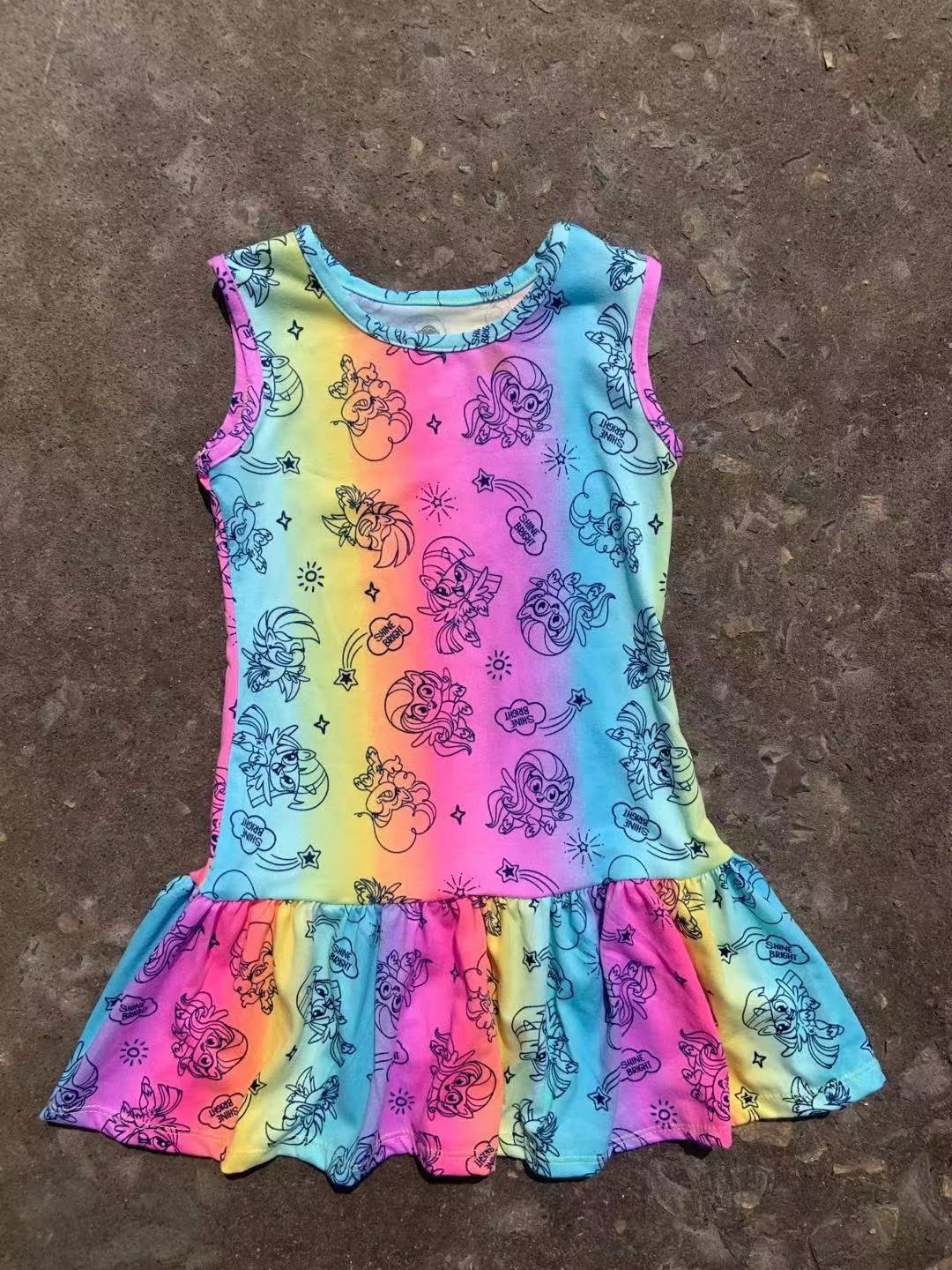 Girls My Little Pony Rainbow Hem Dress A20137L