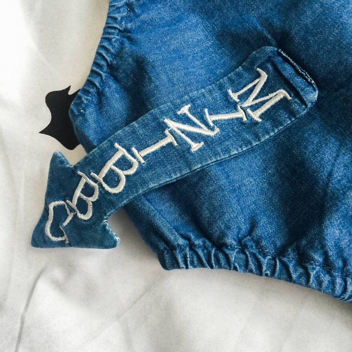 0-2Y Baby Blue Jeans Romper with tail K4021F
