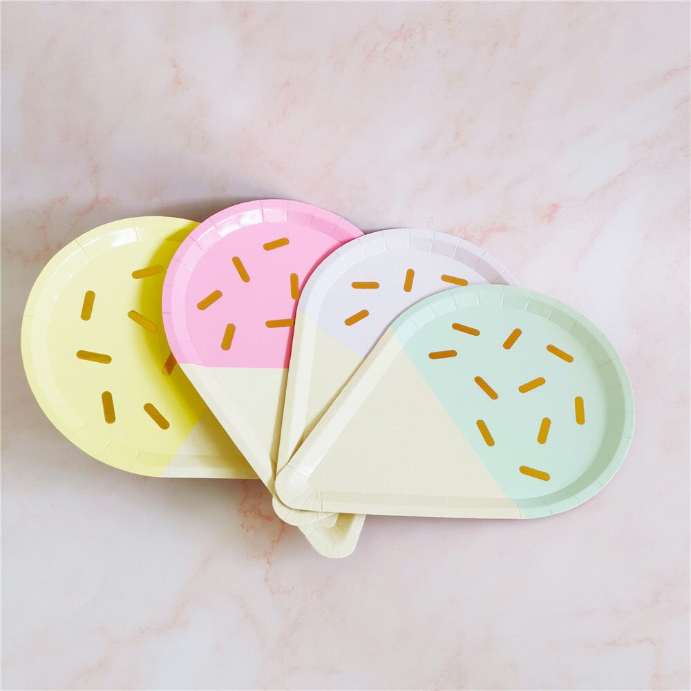 Ice-Cream Party Plates Package of 8pcs/pack A70311E