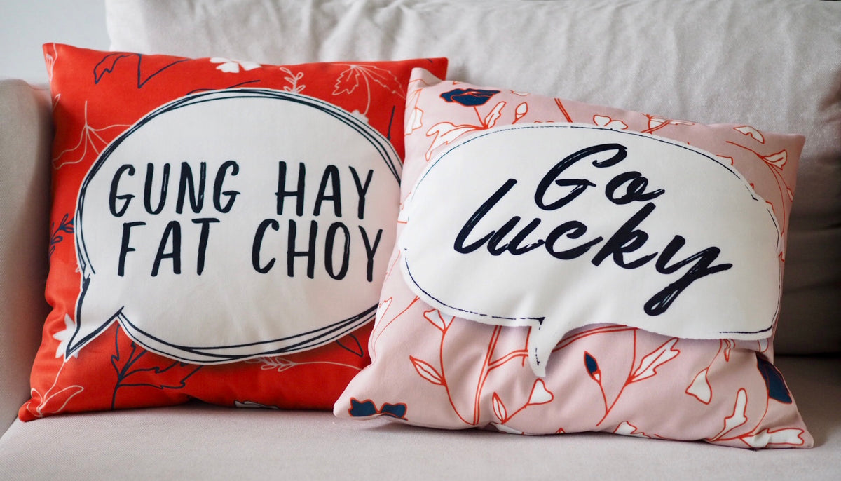 Flannel Double Sided Printed CNY Cushion Covers PPD658B